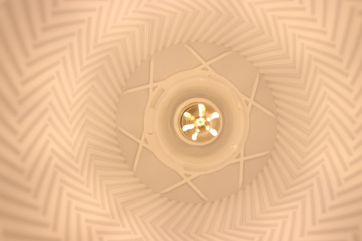 View inside the Origami Lamp shade