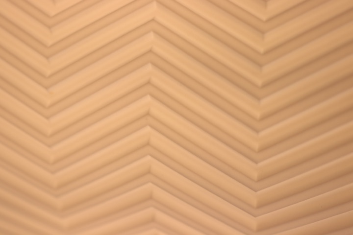 Close view of the Origami Lamp folded-chevron texture